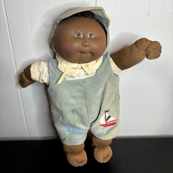 1985 Cabbage Patch Kid AA Preemie Brown Tuft Brown Eyes HM #1 OK Factory - Picture 3 of 14